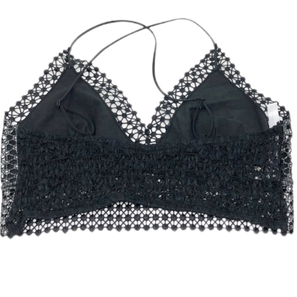 Free People Constellation Mesh Bralette Black Silver XS - Picture 4 of 6